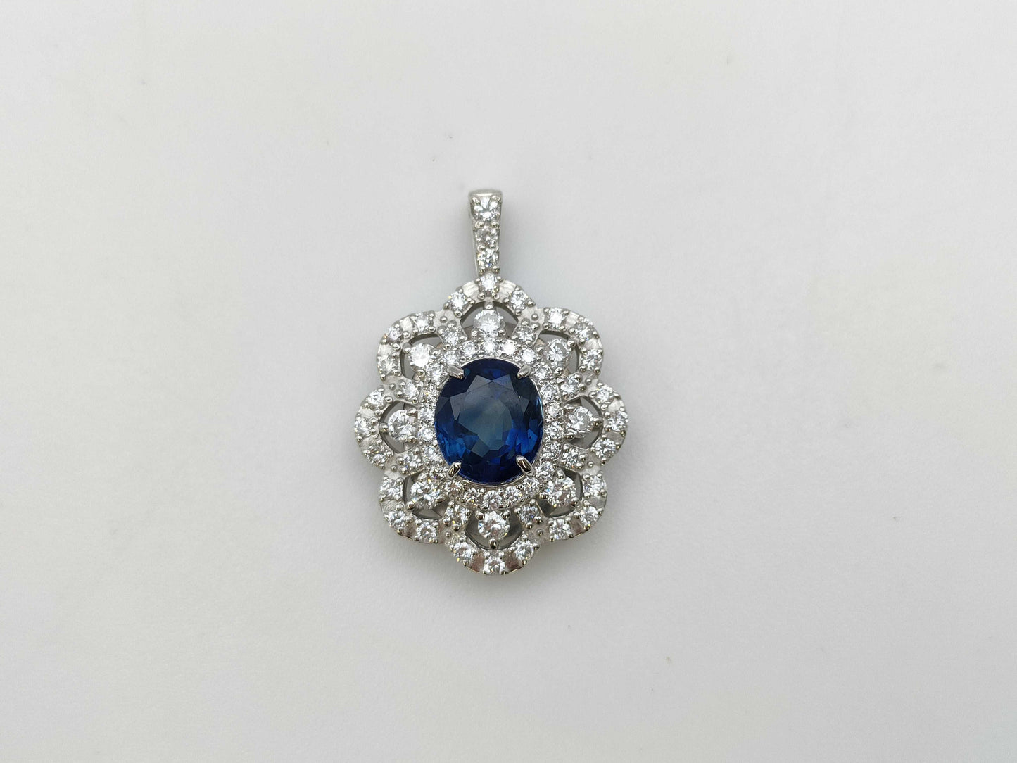 S1.868ct D1.41ct PT900 3.6g Pendant Top