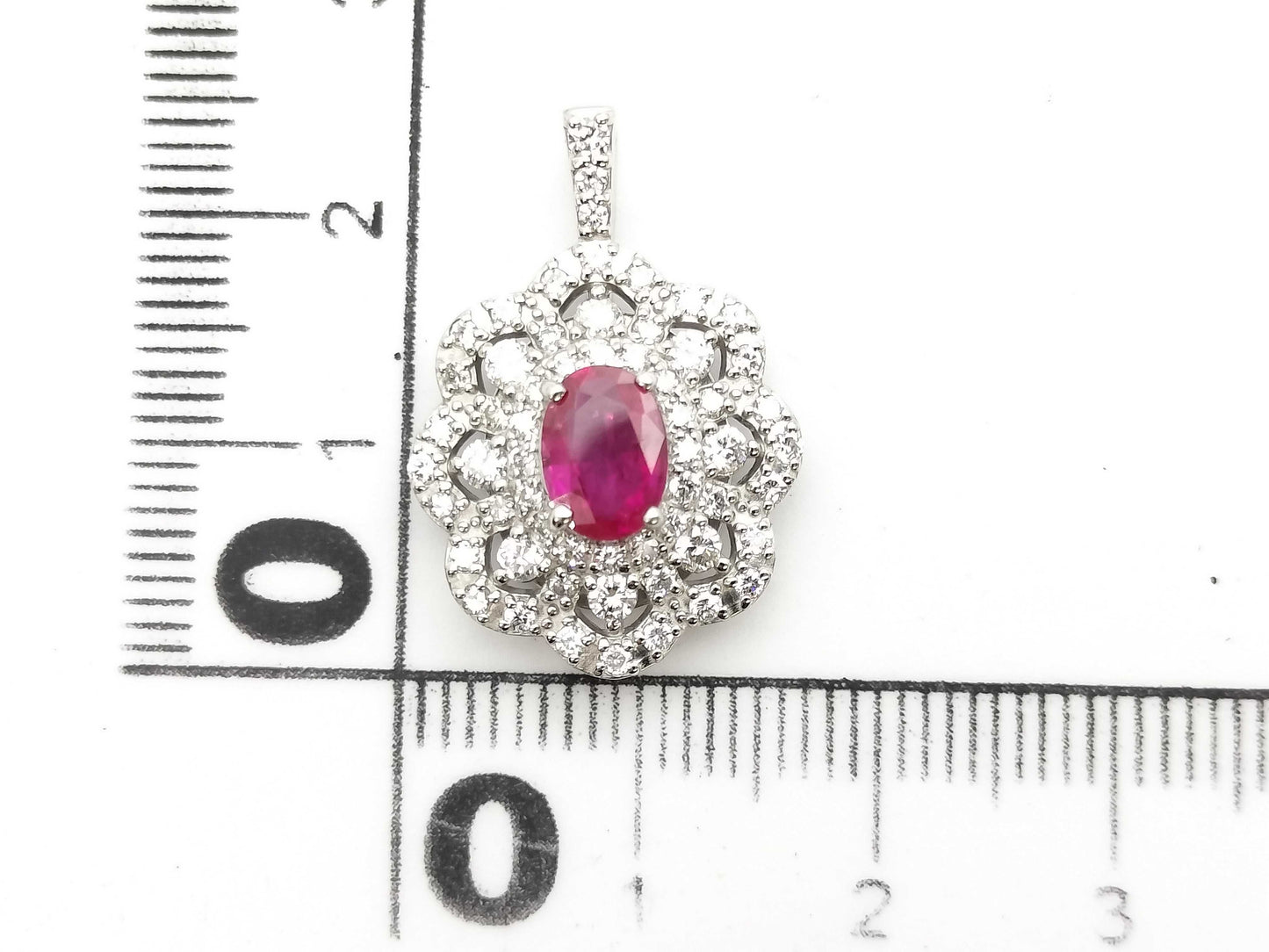 R1.00ct D1.00ct PT900 3.9g Pendant Top