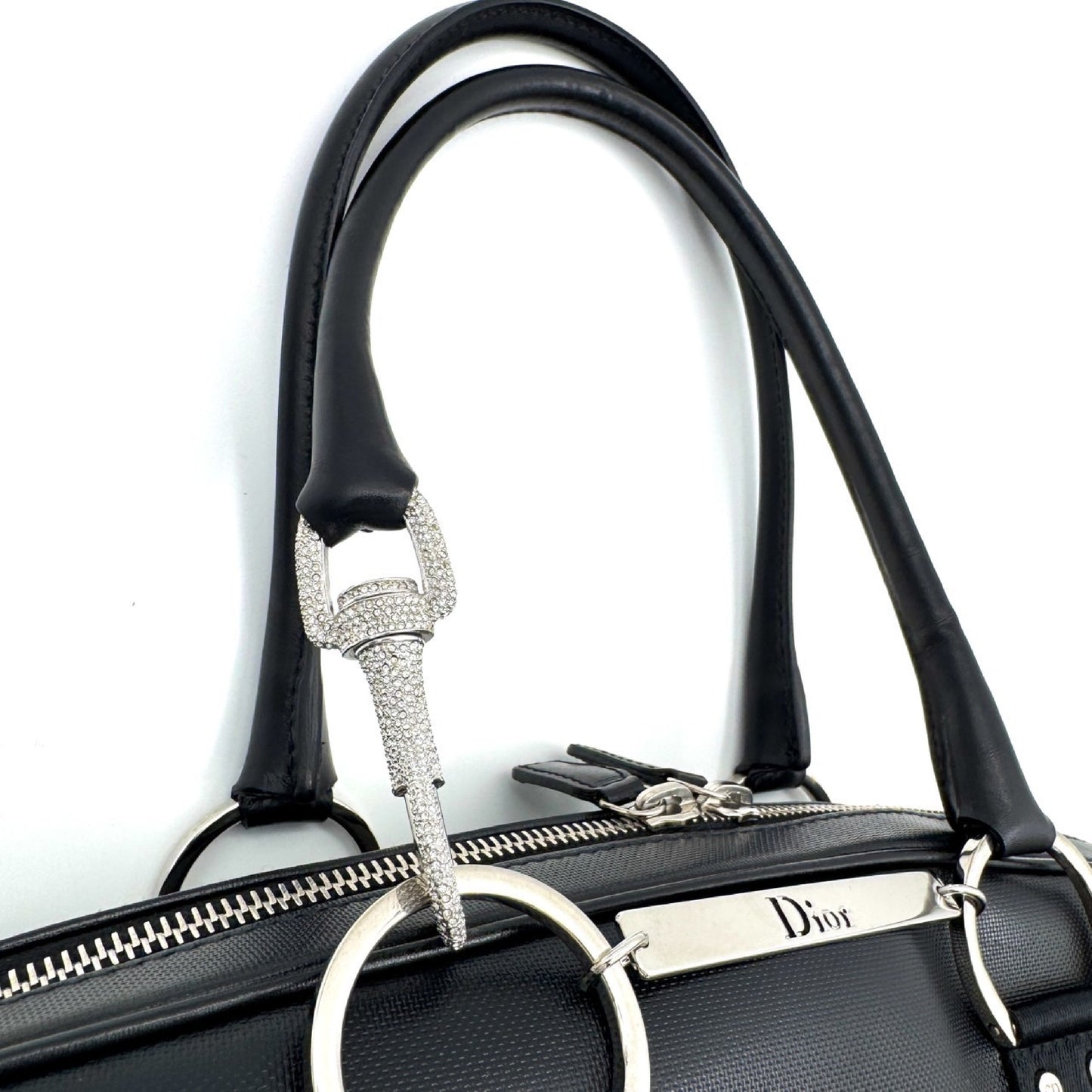 Dior Hardcore Rhinestone Leather Handbag