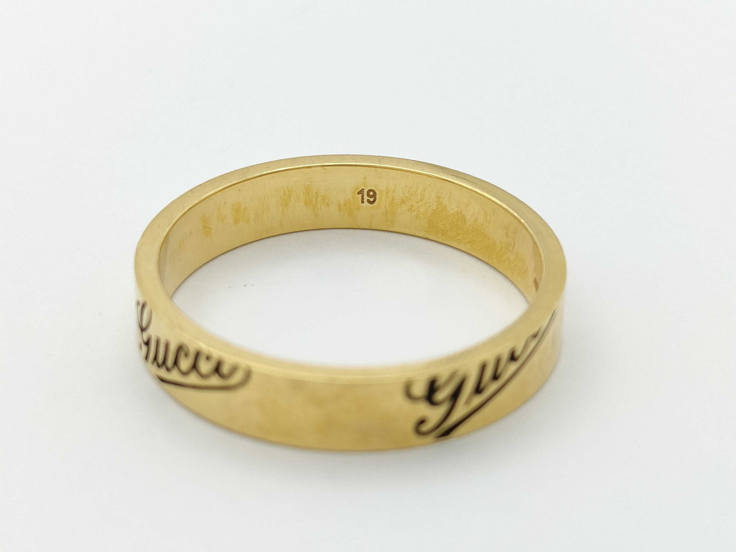 GUCCI Logo #19 YG 750 4.7g Ring