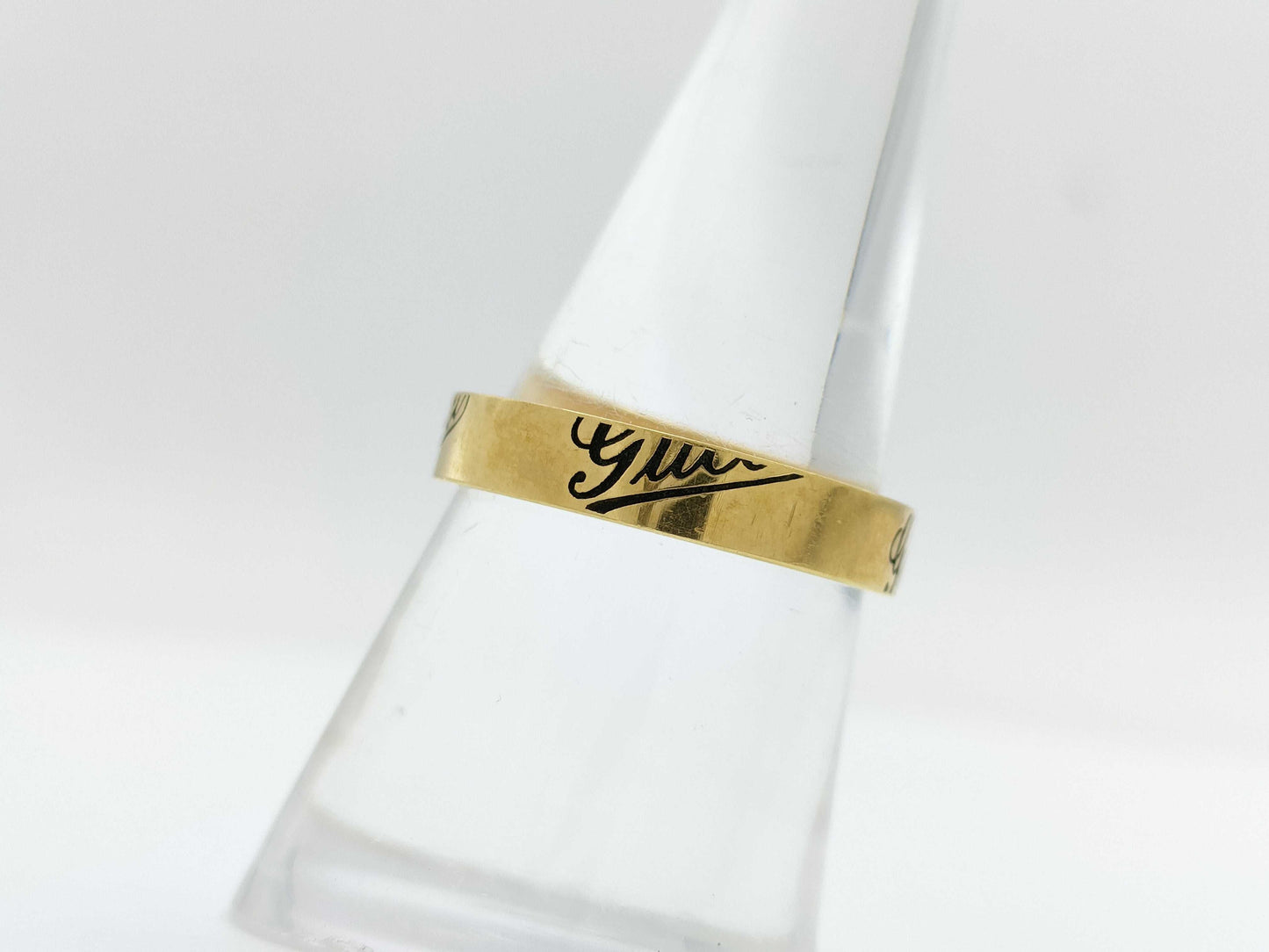 GUCCI Logo #19 YG 750 4.7g Ring