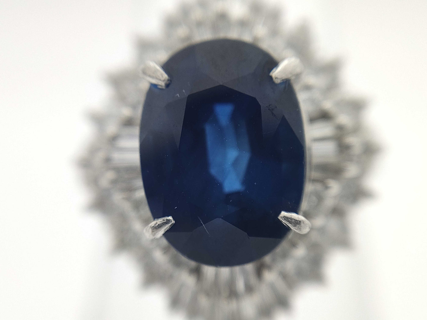 S3.51ct D0.90ct Pt900 9.3g Ring