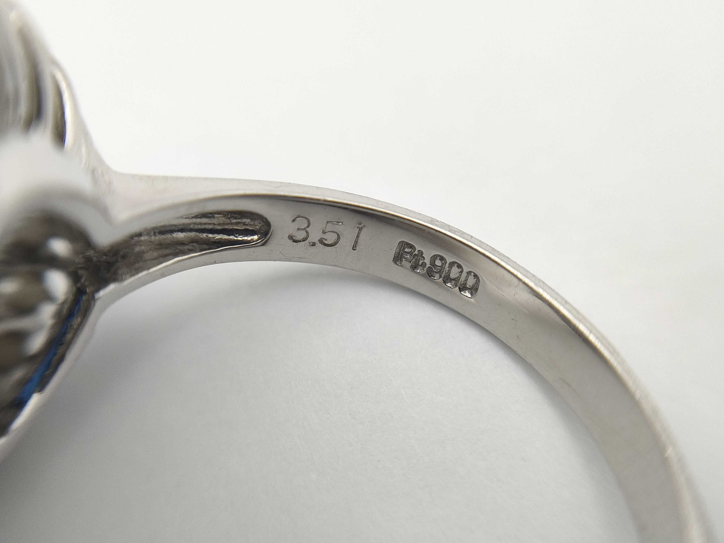 S3.51ct D0.90ct Pt900 9.3g Ring