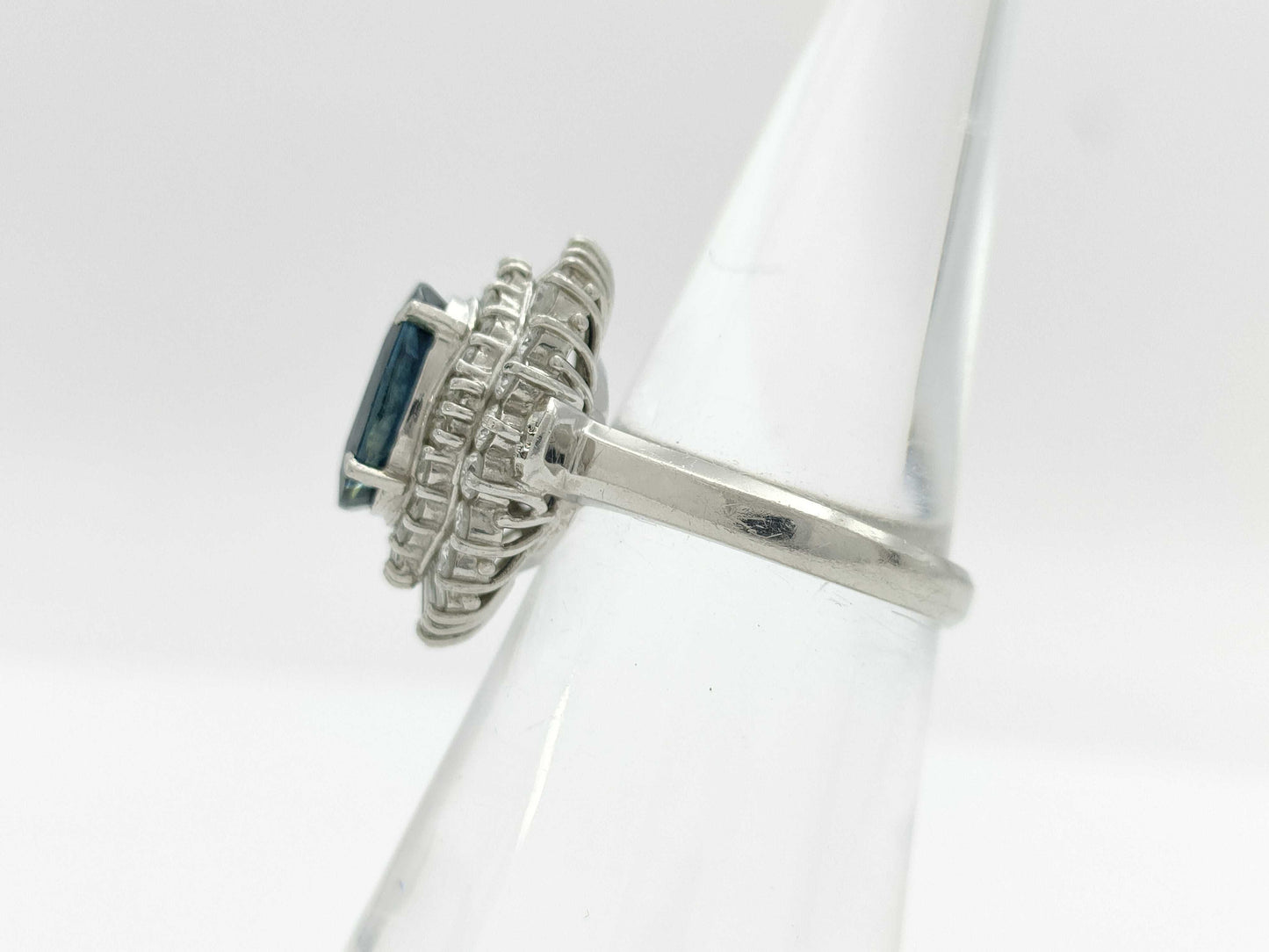 S3.51ct D0.90ct Pt900 9.3g Ring