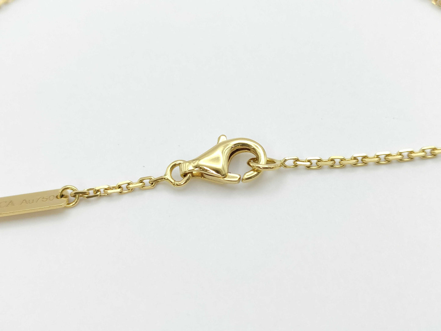 Van Cleef & Arpels Vintage Alhambra Mother-of-Pearl Necklace in Yellow Gold and Au750, 5.2g