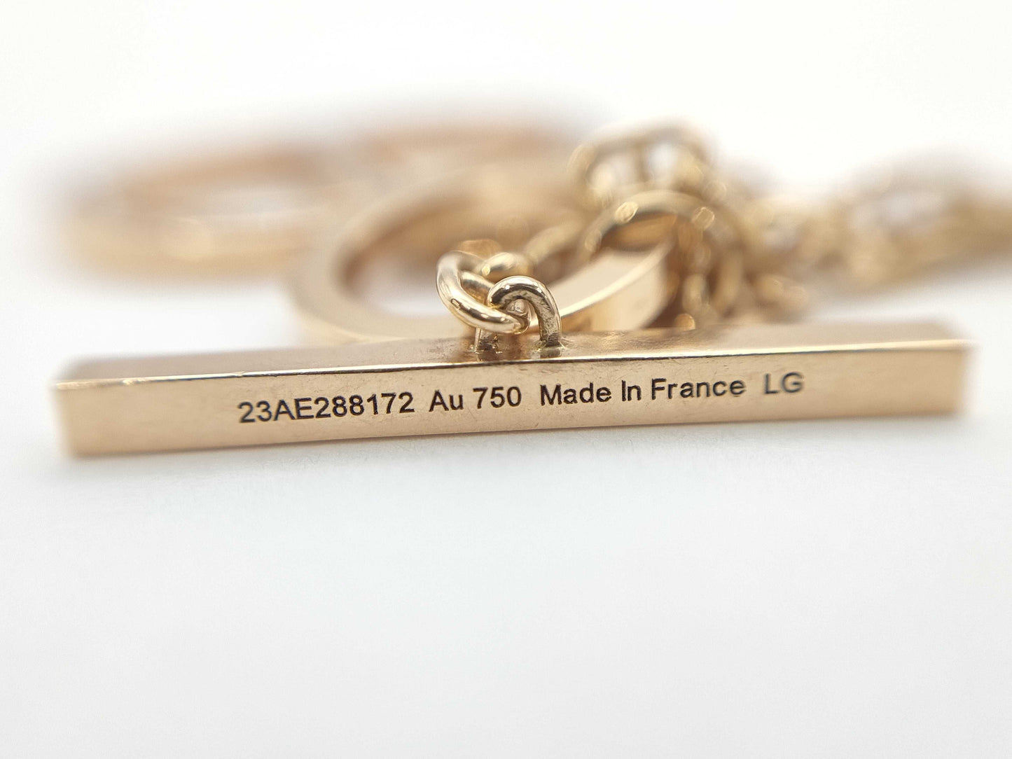 HERMES Contour LG Diamond PG Au750 10.4g Necklace