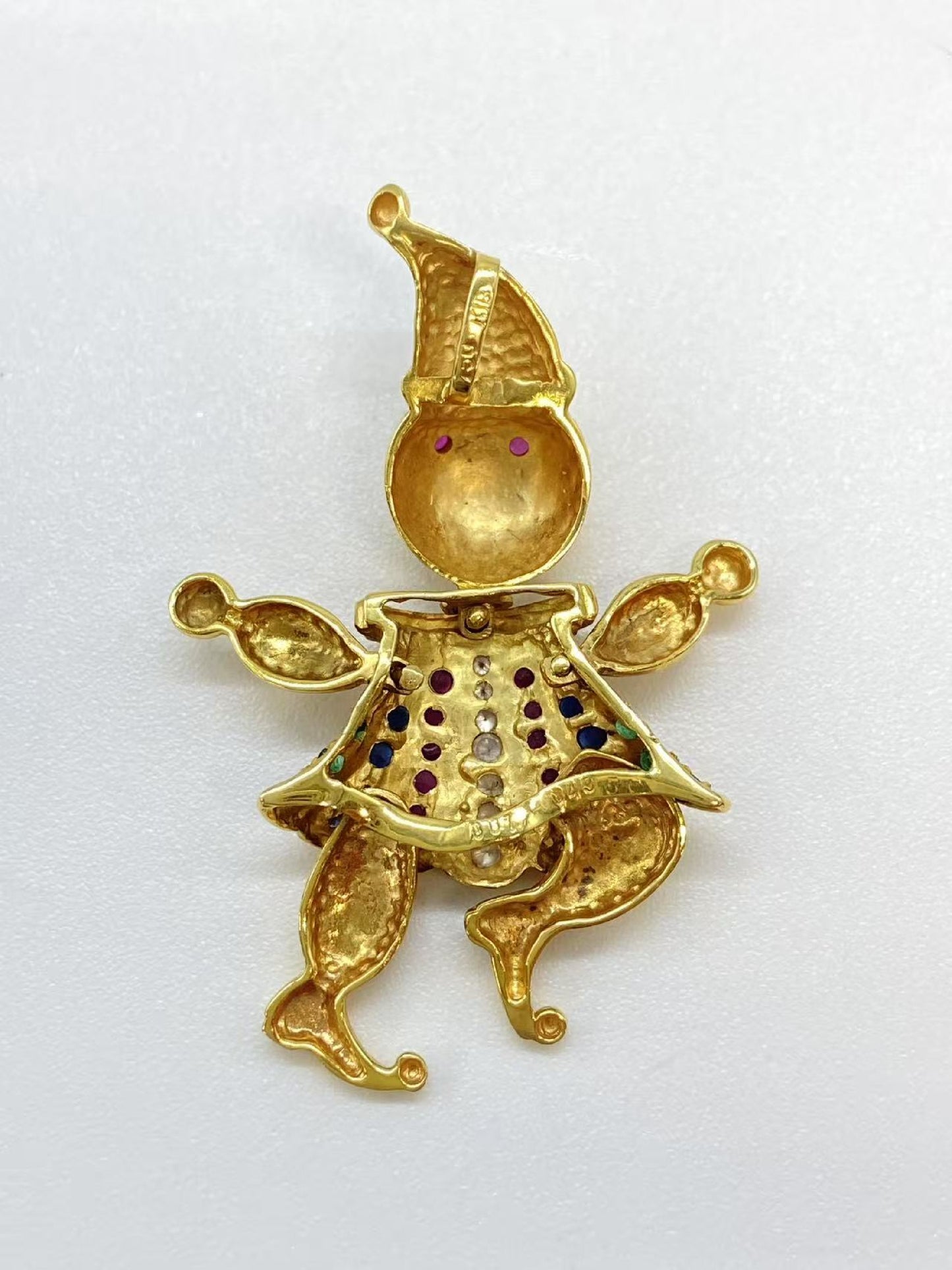 Colored Stone 0.43ct D0.07ct K18/750 5.2g Pendant Top