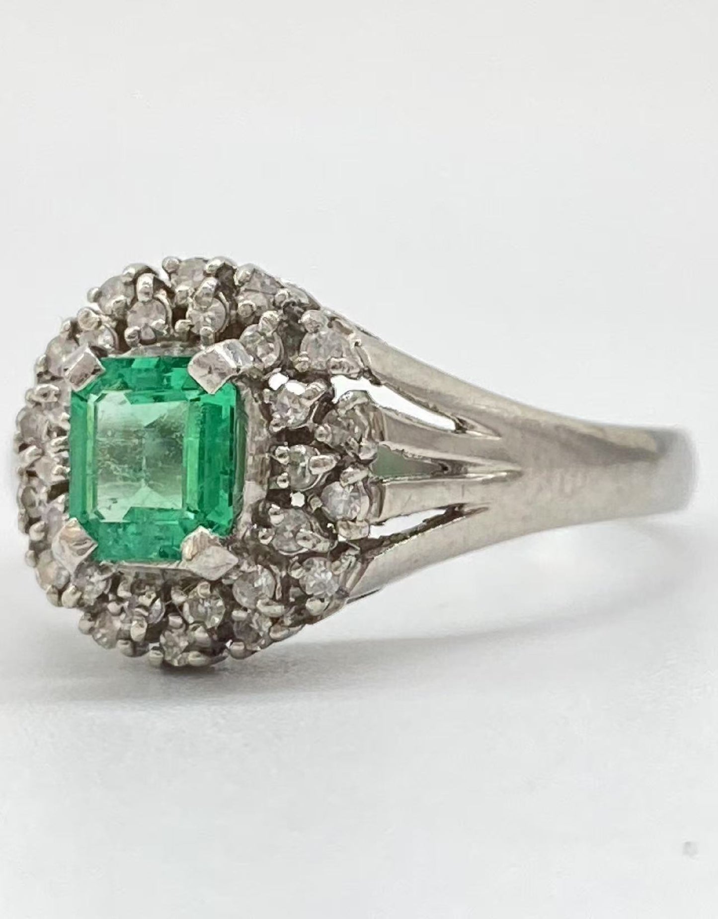 E0.51ct D0.2ct Pt900 4.6g Ring