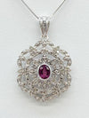 R1.004ct D0.54ct K18WG 10.3g Necklace