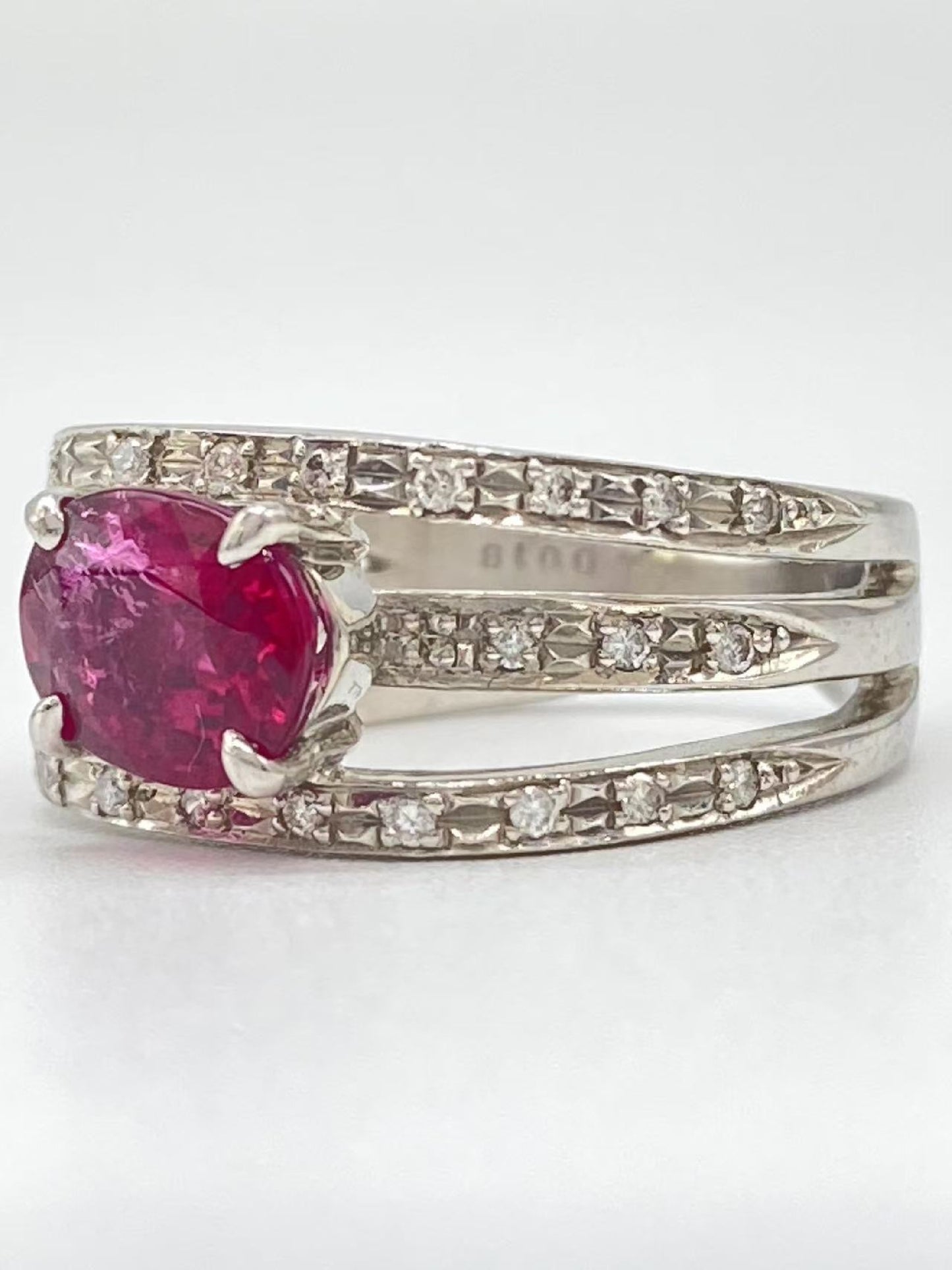 TL1.73ct D0.18ct Pt900 8.8g Ring