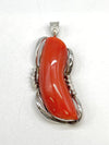 Coral D0.28ct Pt900 19.2g Pendant Top