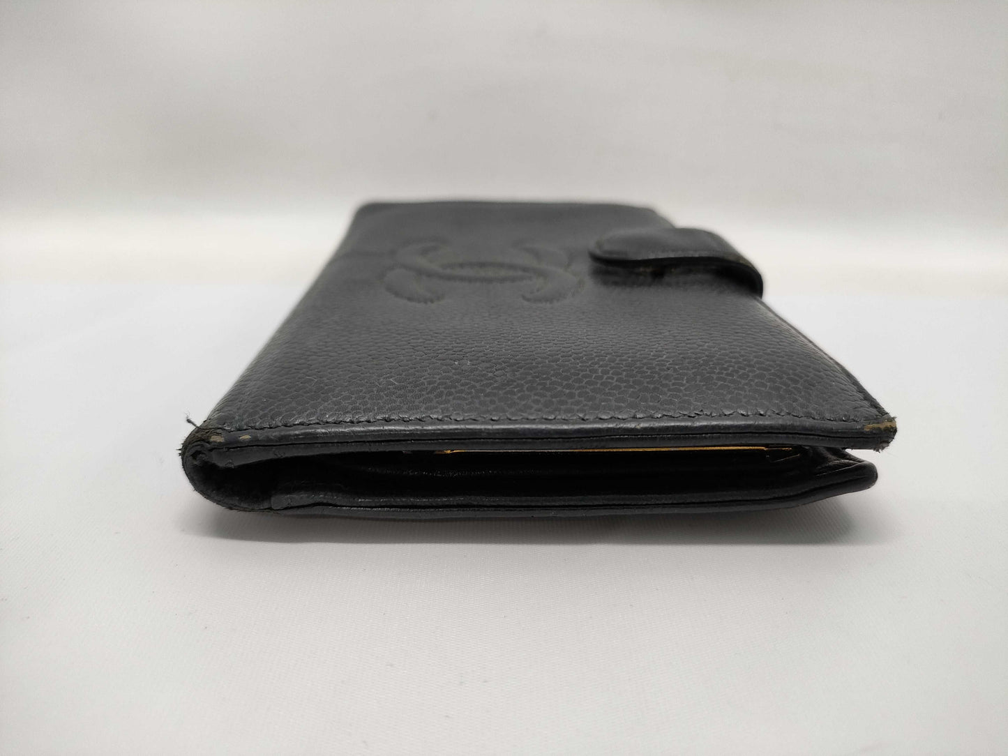 CHANEL Coco Mark Caviar Leather Long Wallet Black 7927409 Wallet