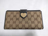 GUCCI GG Canvas Long Wallet with Double Hook, 203550/534563, Beige