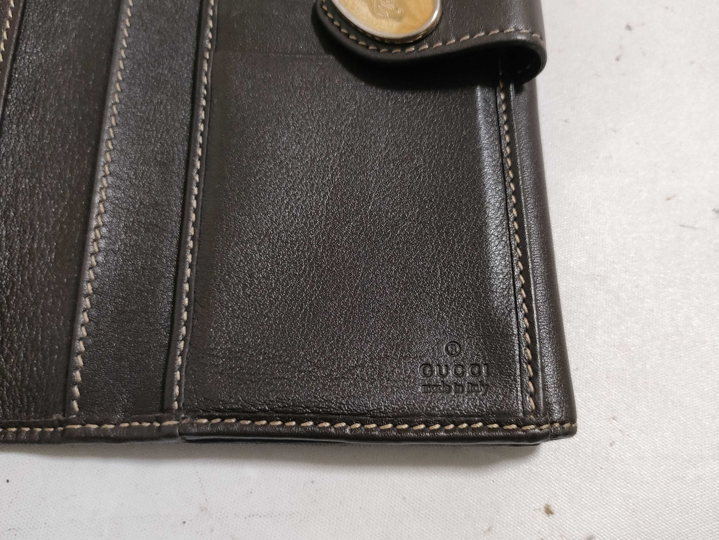 GUCCI GG Canvas Long Wallet with Double Hook, 203550/534563, Beige