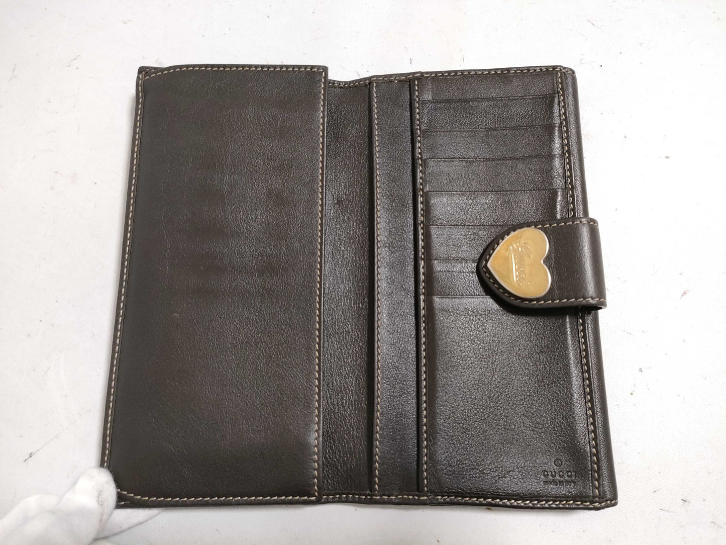 GUCCI GG Canvas Long Wallet with Double Hook, 203550/534563, Beige