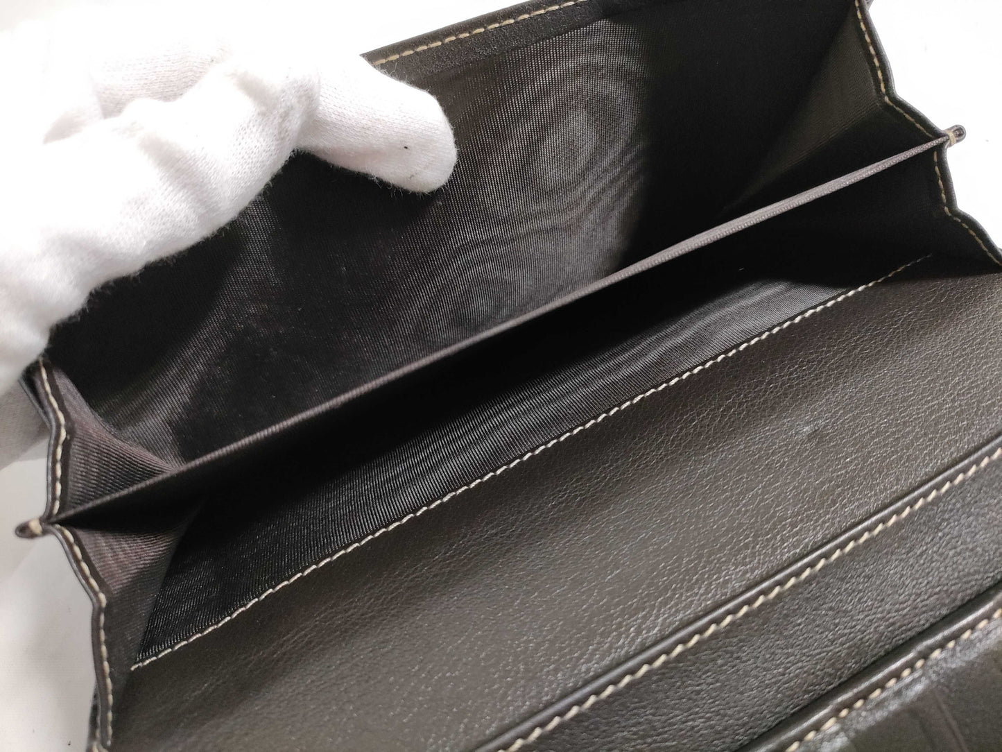 GUCCI GG Canvas Long Wallet with Double Hook, 203550/534563, Beige