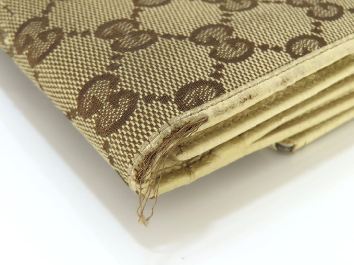 GUCCI GG Canvas Long Wallet 112715・366 Brown Wallet