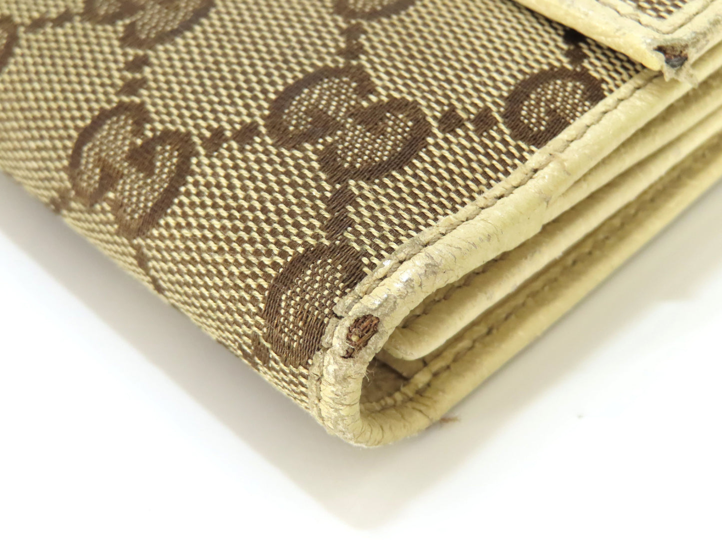 GUCCI GG Canvas Long Wallet 112715・366 Brown Wallet