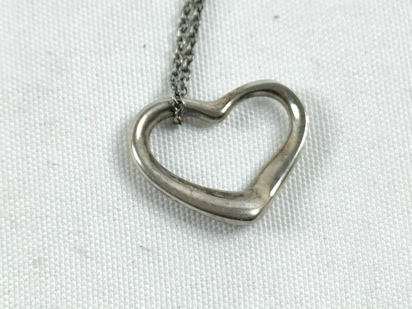 Tiffany & Co. Tiffany Open Heart Necklace SV925 Silver Necklace