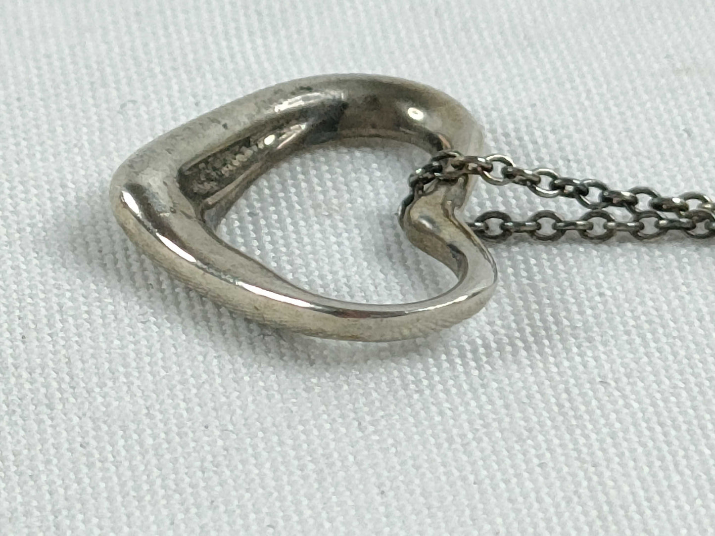 Tiffany & Co. Tiffany Open Heart Necklace SV925 Silver Necklace