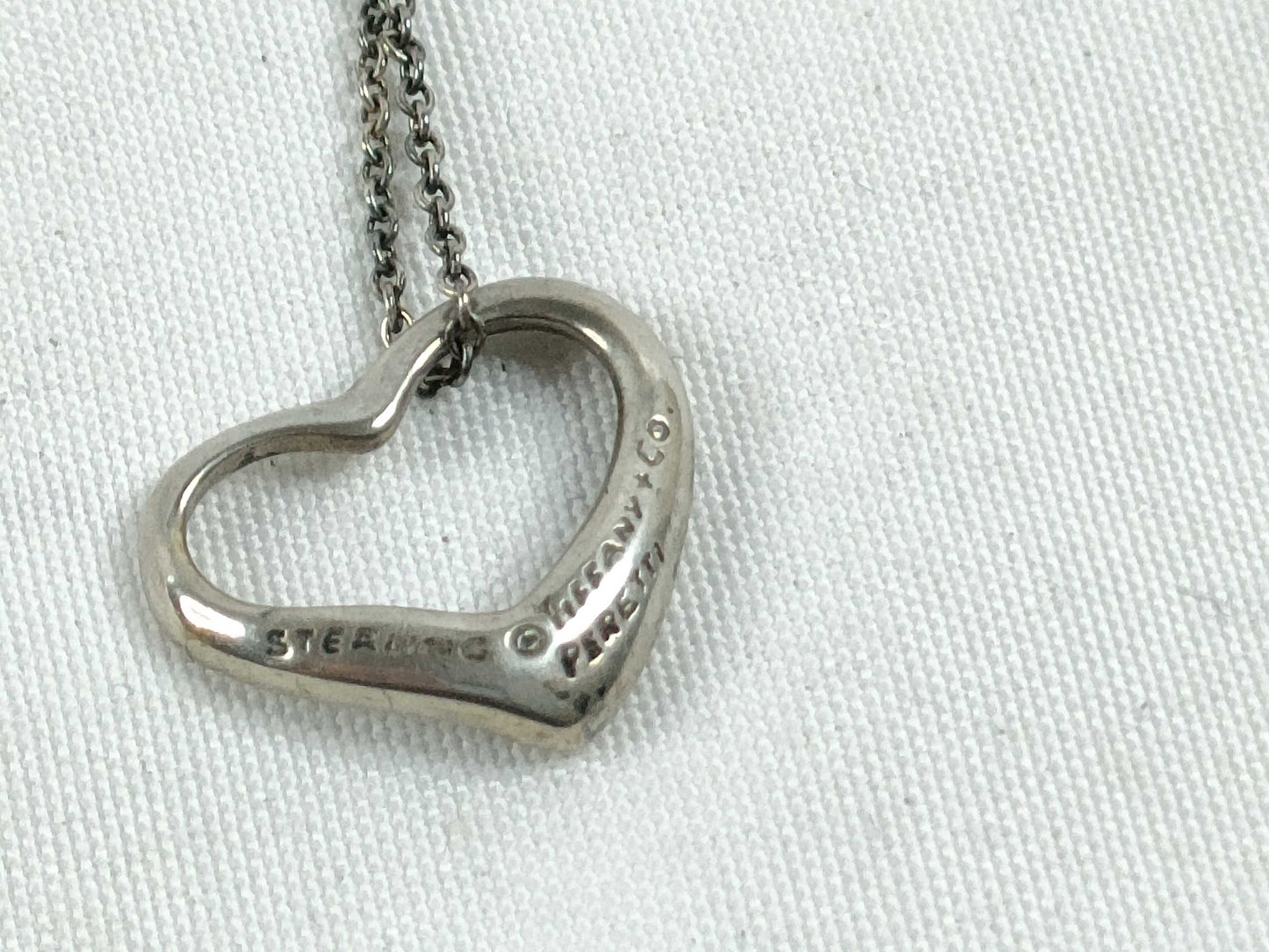 Tiffany & Co. Tiffany Open Heart Necklace SV925 Silver Necklace