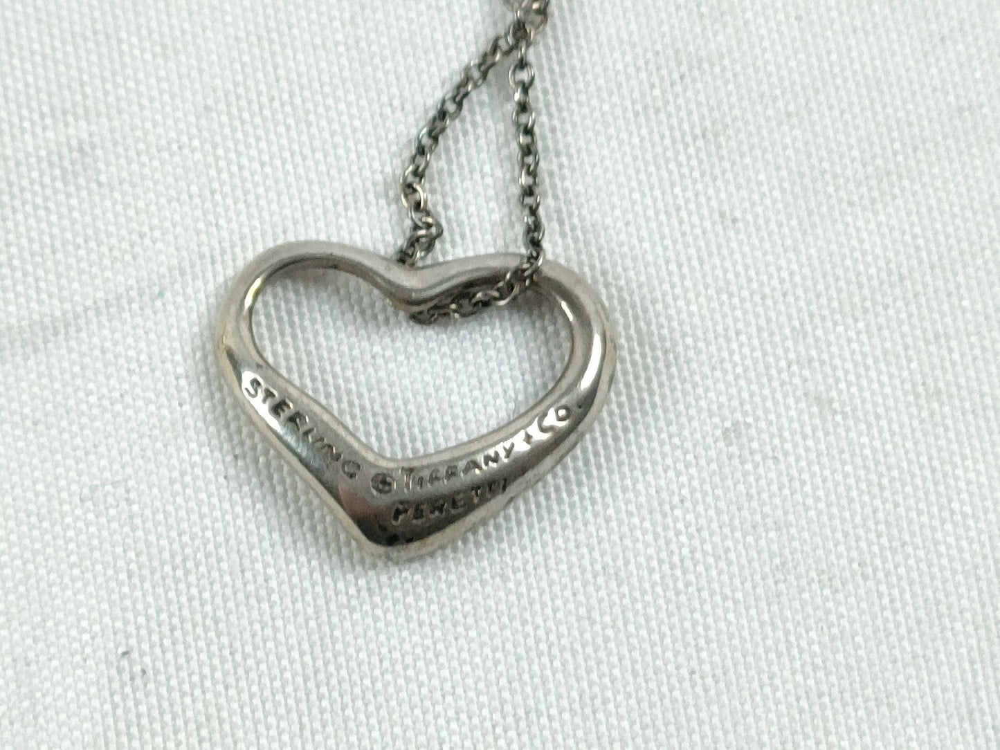 Tiffany & Co. Tiffany Open Heart Necklace SV925 Silver Necklace