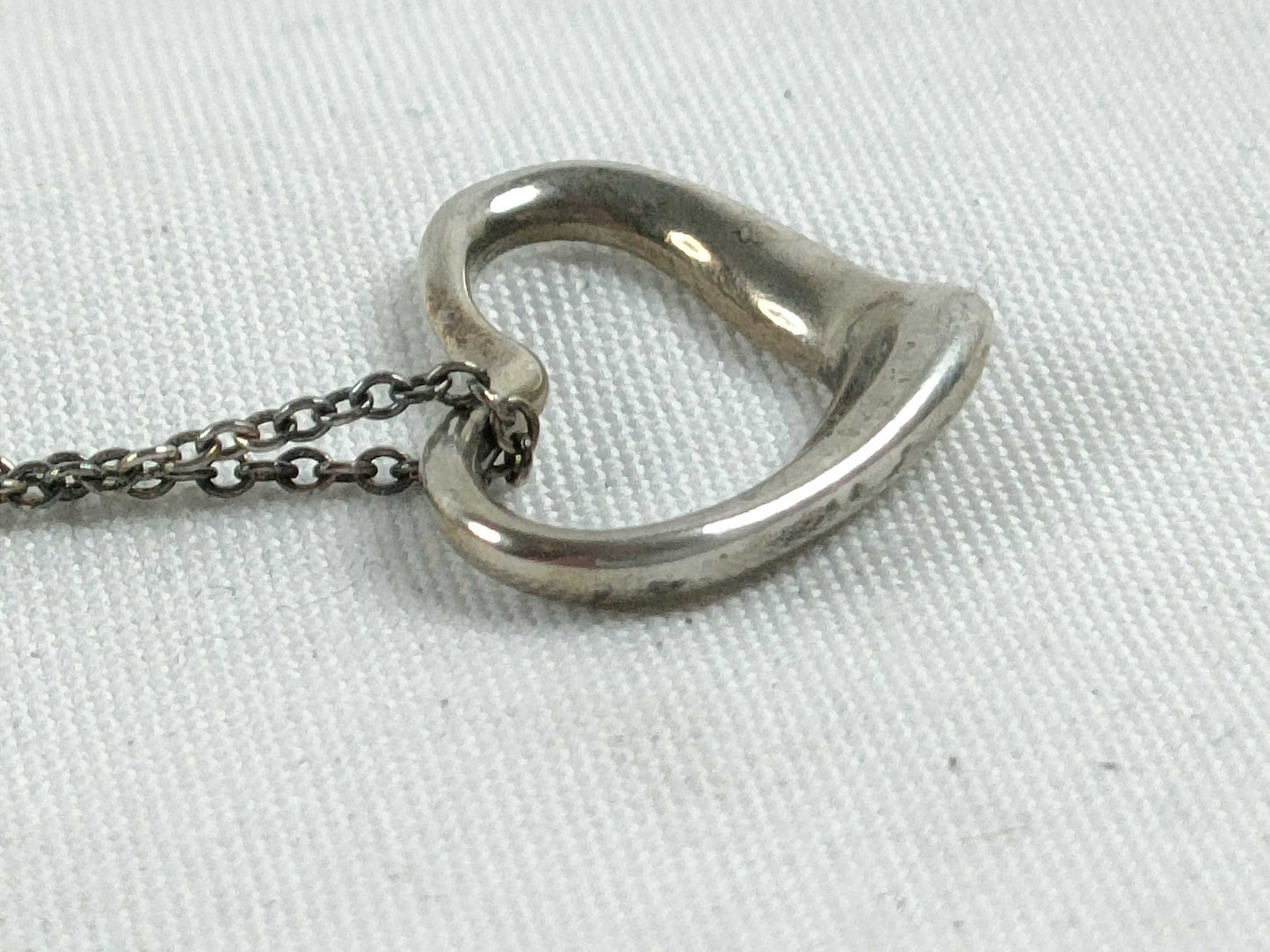 Tiffany & Co. Tiffany Open Heart Necklace SV925 Silver Necklace