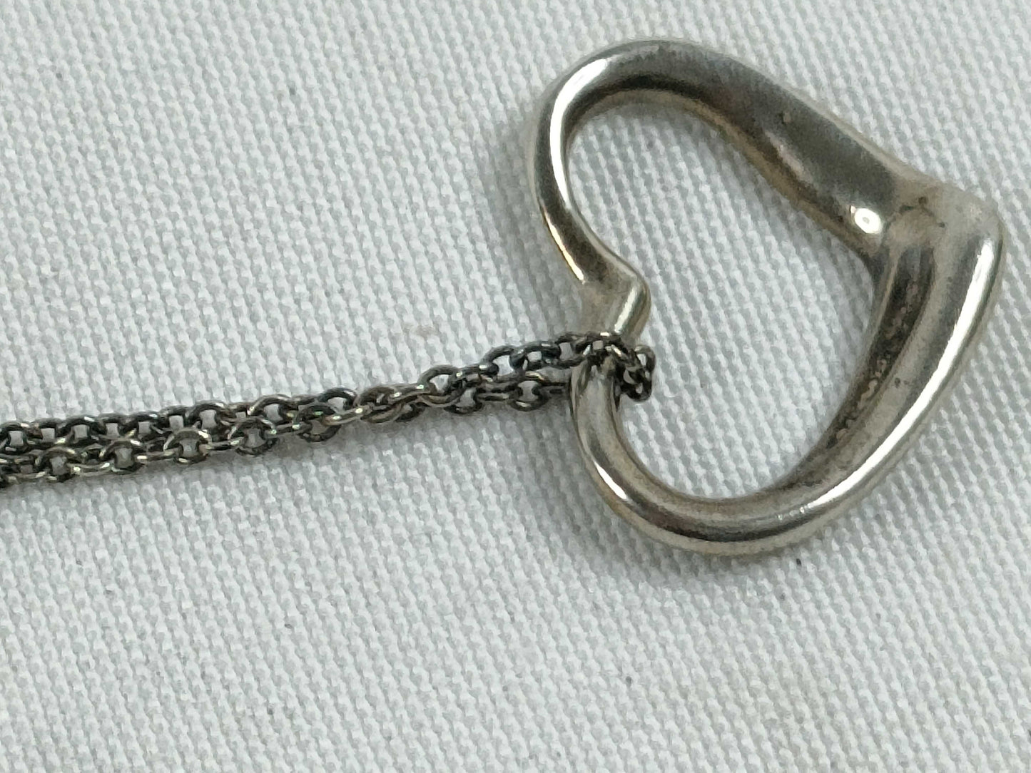 Tiffany & Co. Tiffany Open Heart Necklace SV925 Silver Necklace