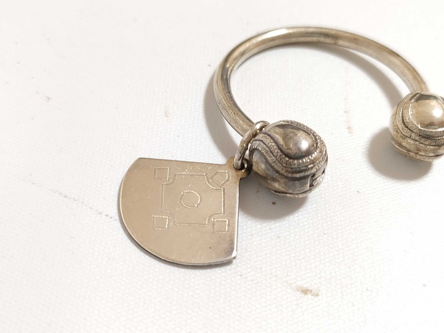 Tiffany & Co. Tiffany Baseball SV925 Key Ring Silver Key Case/Key Holder