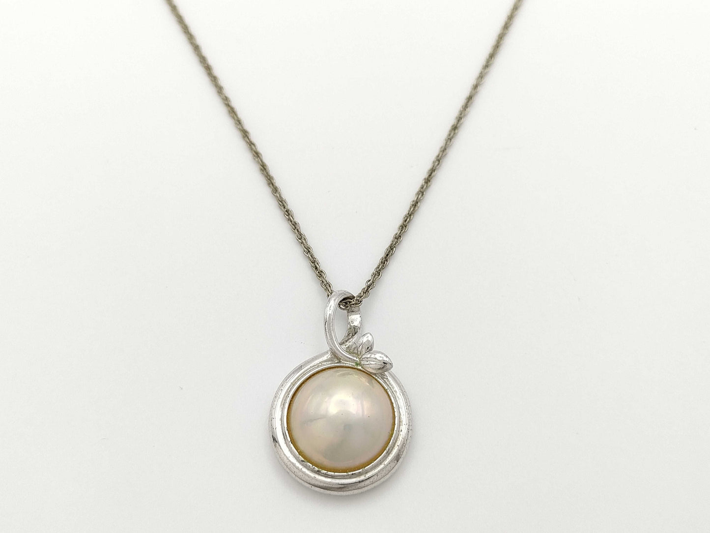 TASAKI Mabe Pearl Necklace, Approx. 14.0mm Diameter, Sterling Silver, 7.2g