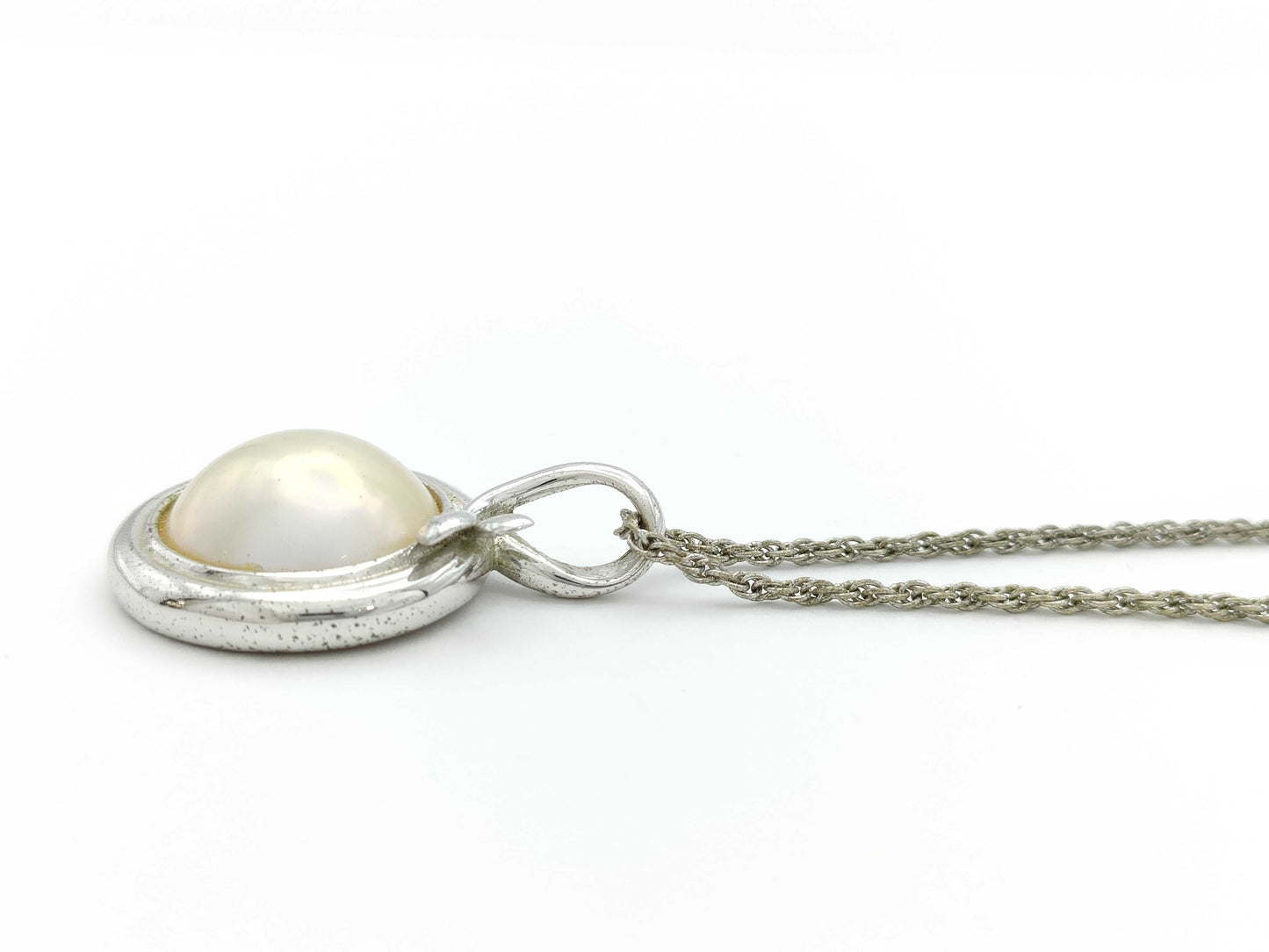TASAKI Mabe Pearl Necklace, Approx. 14.0mm Diameter, Sterling Silver, 7.2g