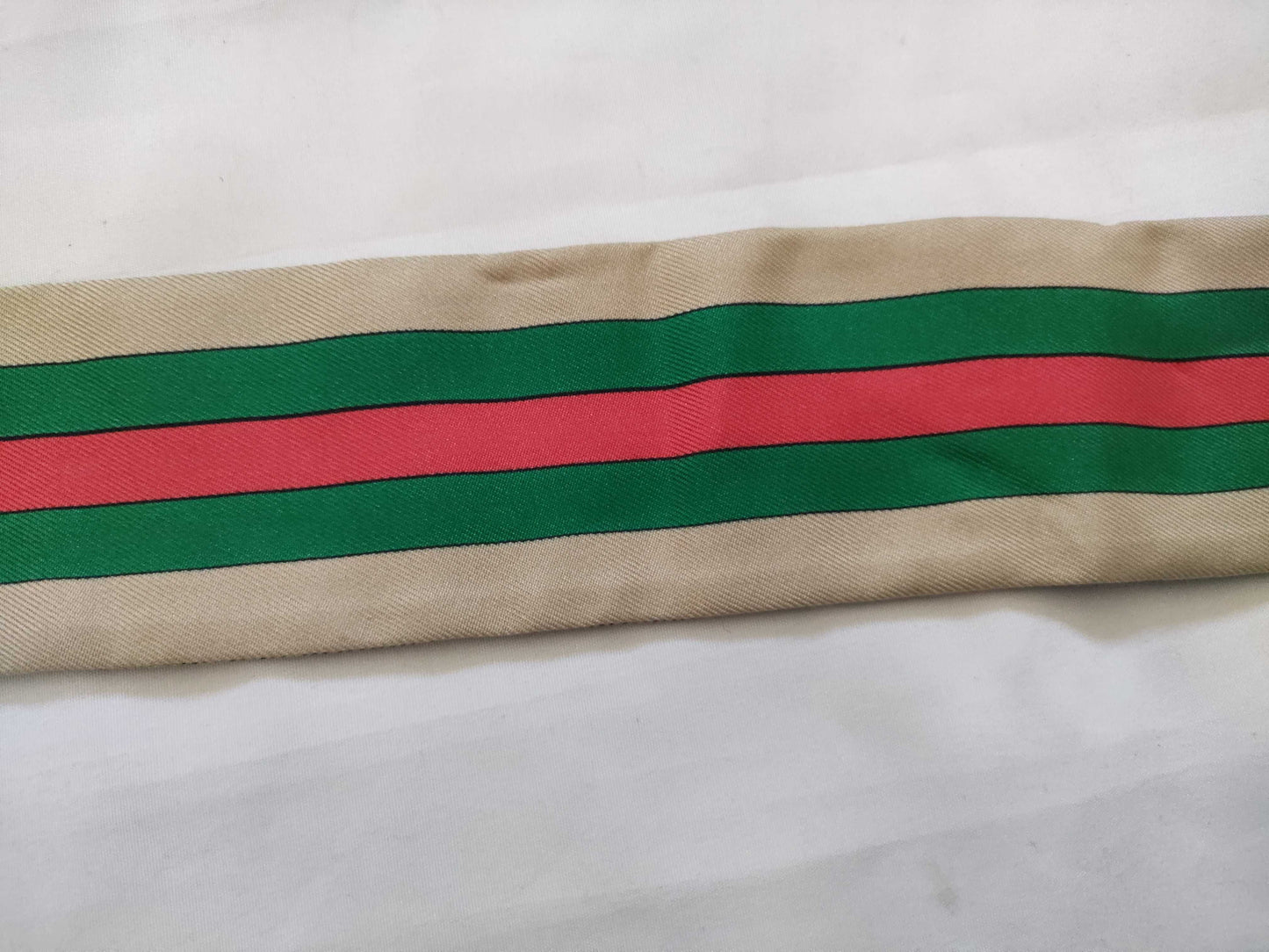 GUCCI Gucci Sherry Line Horsebit Silk Scarf Beige Other Accessories