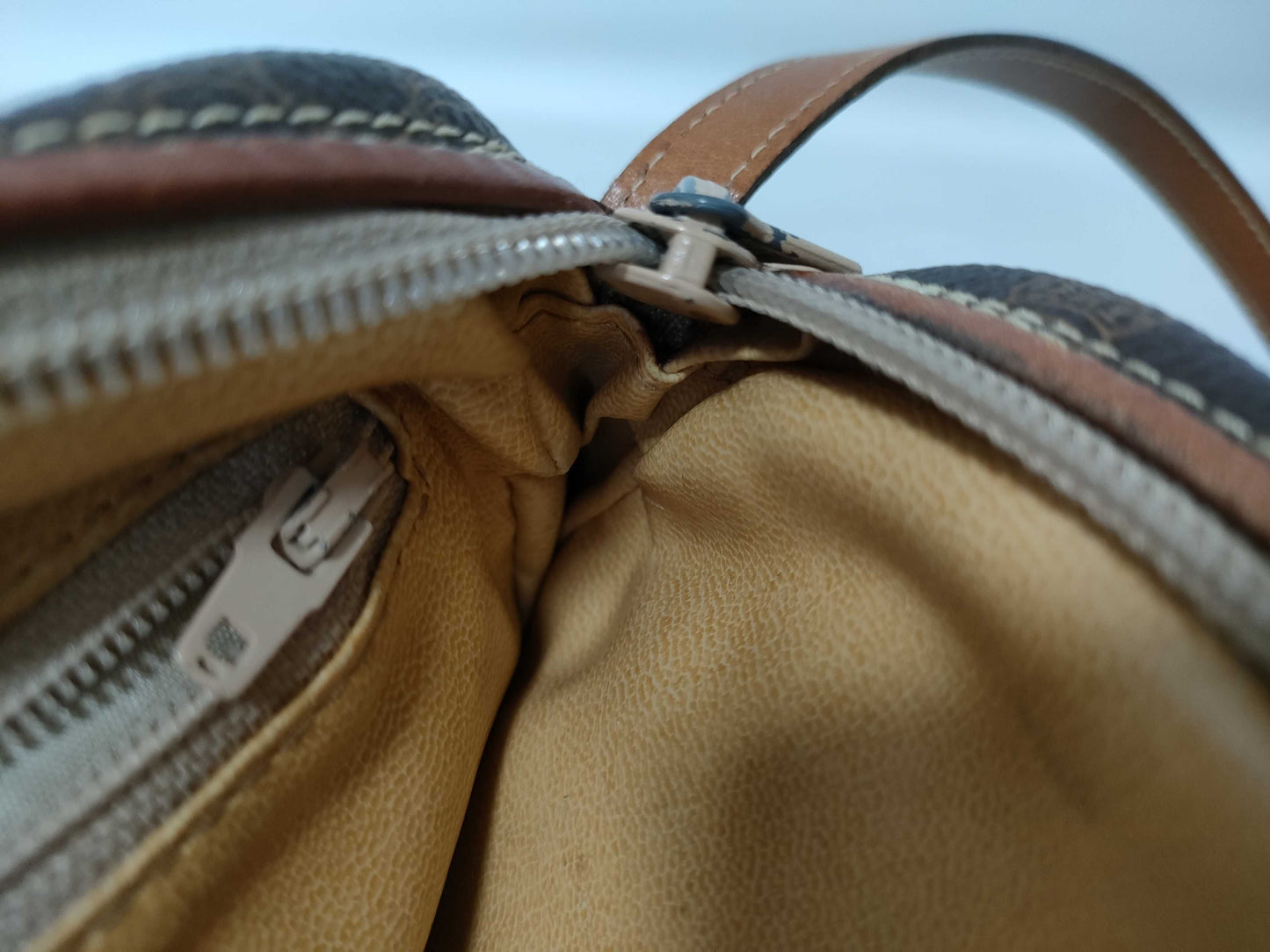 CELINE Triomphe PVC Shoulder Bag Brown Shoulder Bag