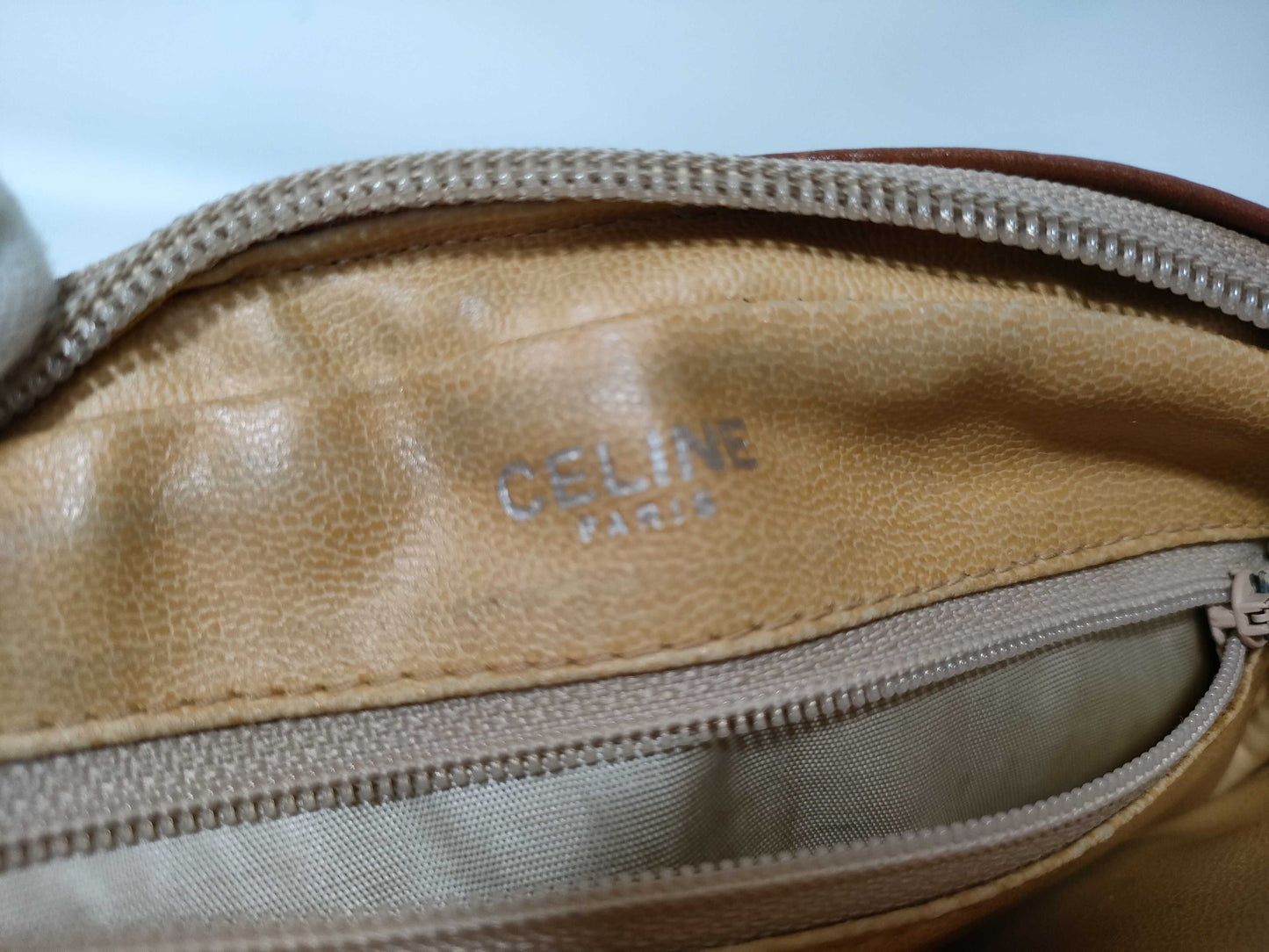 CELINE Triomphe PVC Shoulder Bag Brown Shoulder Bag