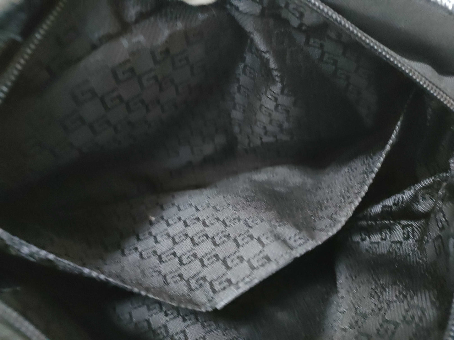 GUCCI Nylon Canvas Shoulder Bag 019・0375 001553 Black Shoulder Bag