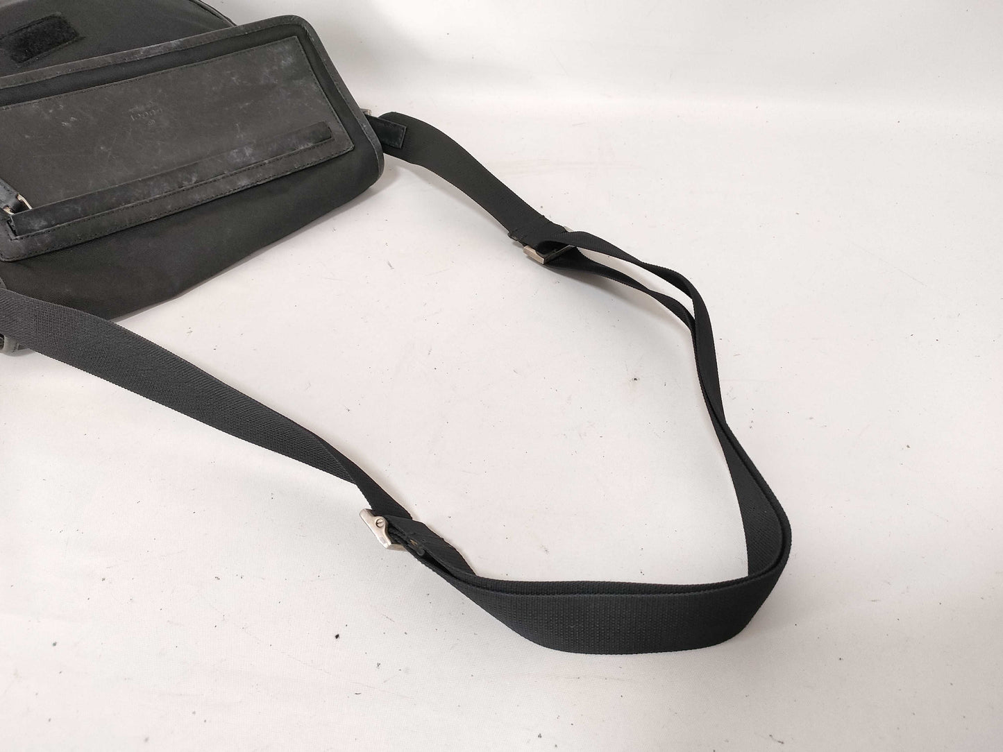 GUCCI Nylon Canvas Shoulder Bag 019・0375 001553 Black Shoulder Bag