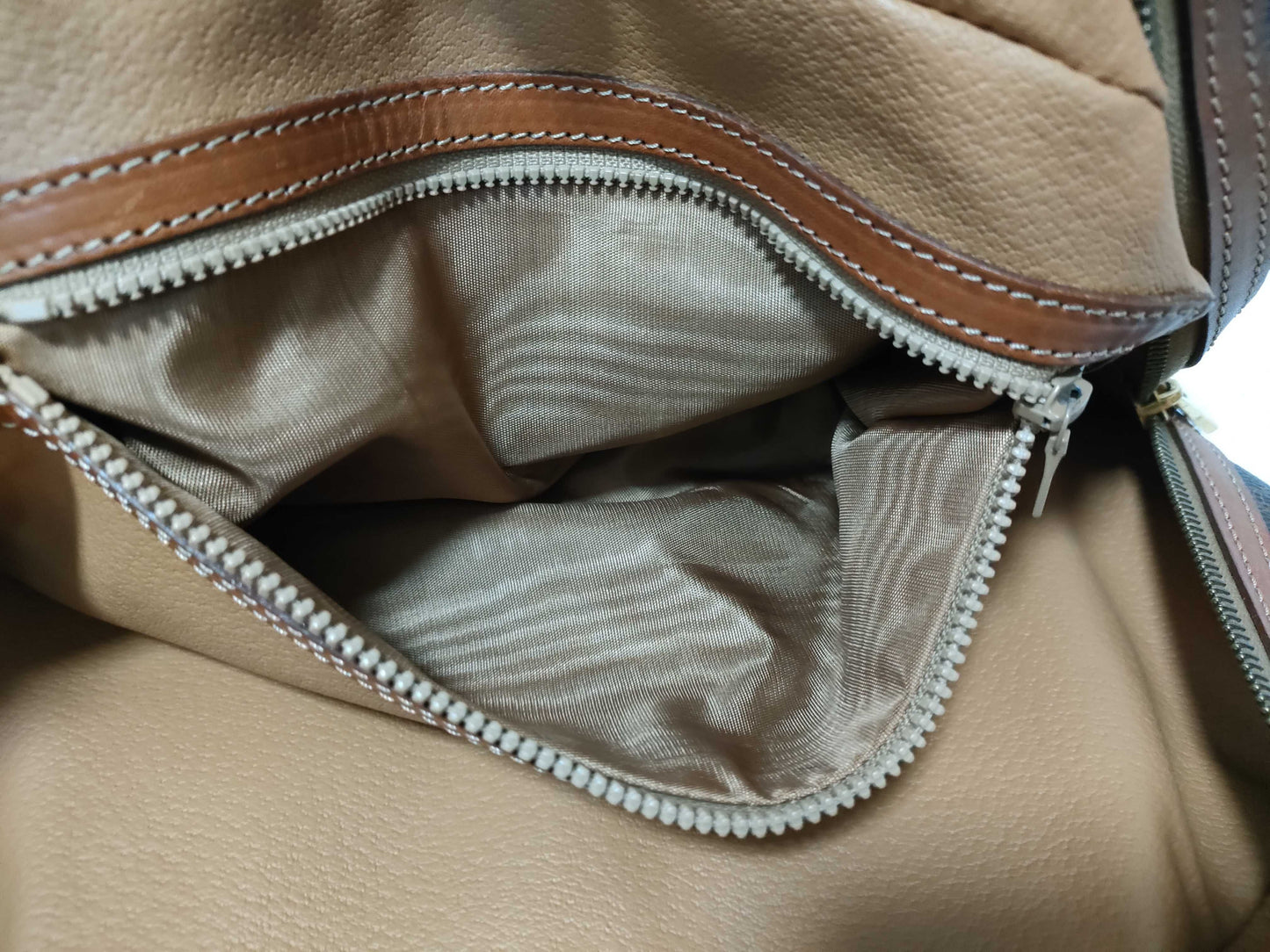 CELINE Macadam PVC and Leather Handbag M95 Brown