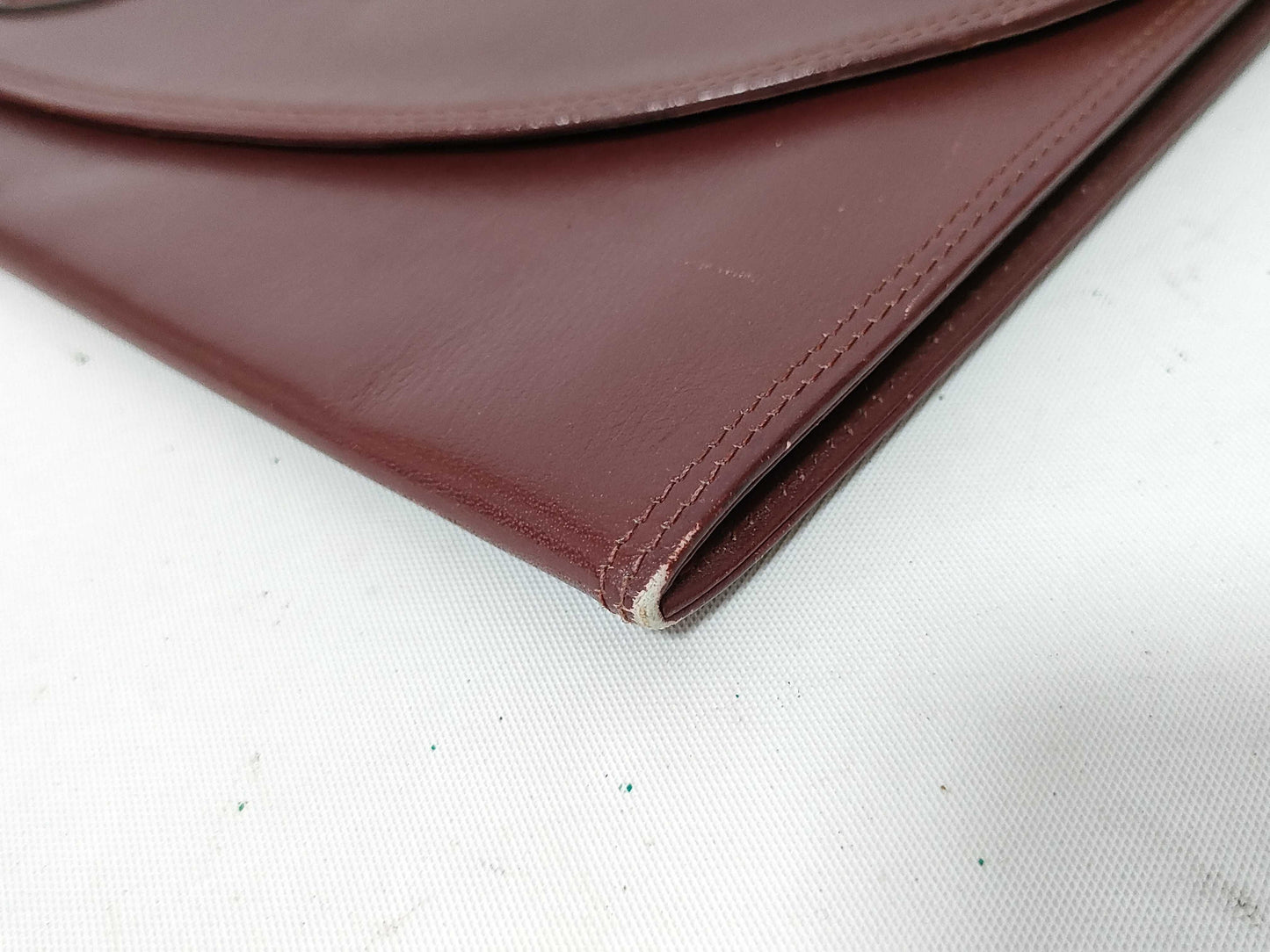 Cartier Must Cartier Leather Clutch Bag Bordeaux Clutch Bag