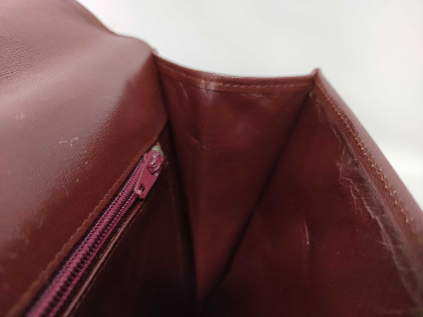 Cartier Must Cartier Leather Clutch Bag Bordeaux Clutch Bag