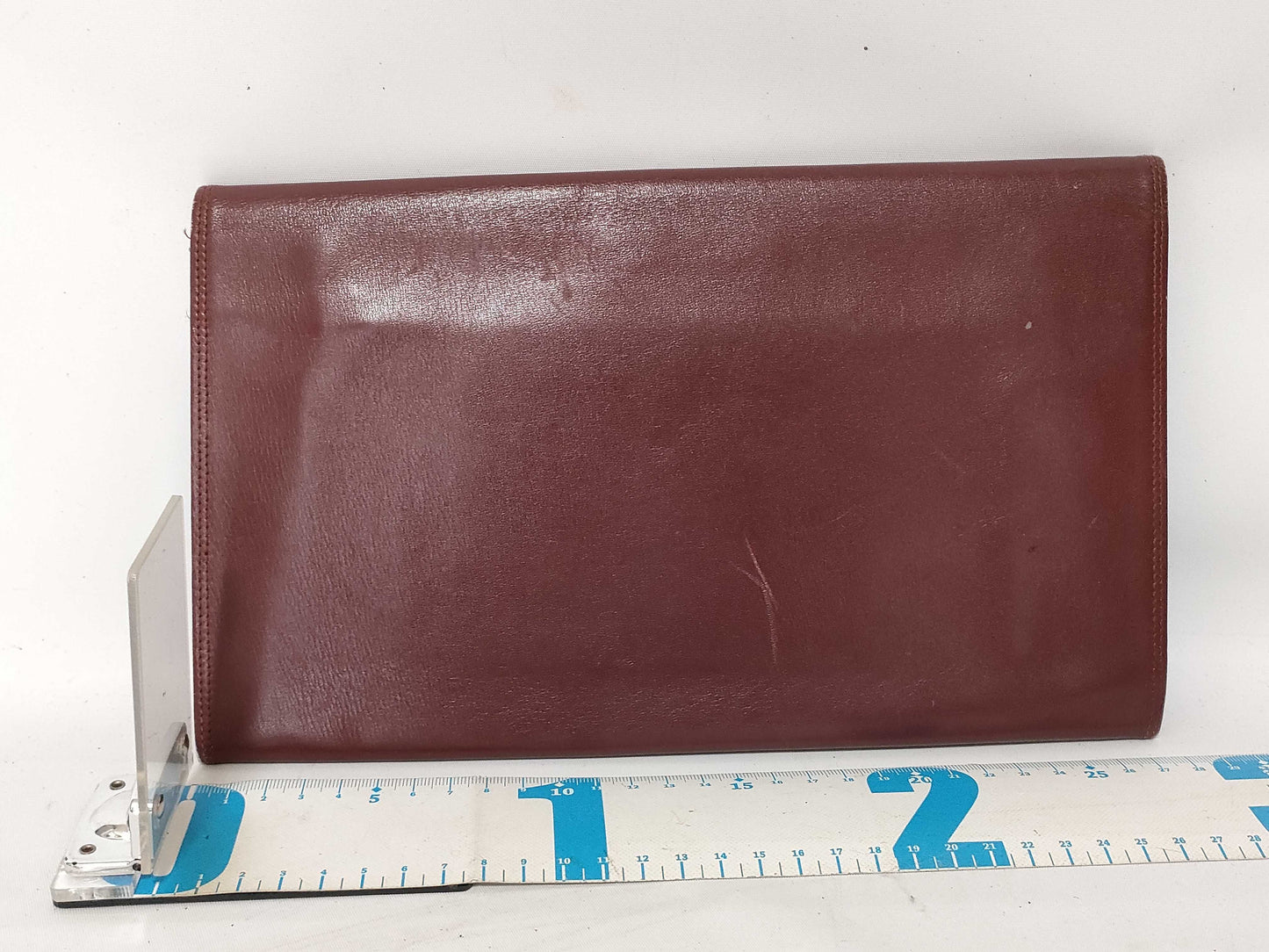 Cartier Must Cartier Leather Clutch Bag Bordeaux Clutch Bag
