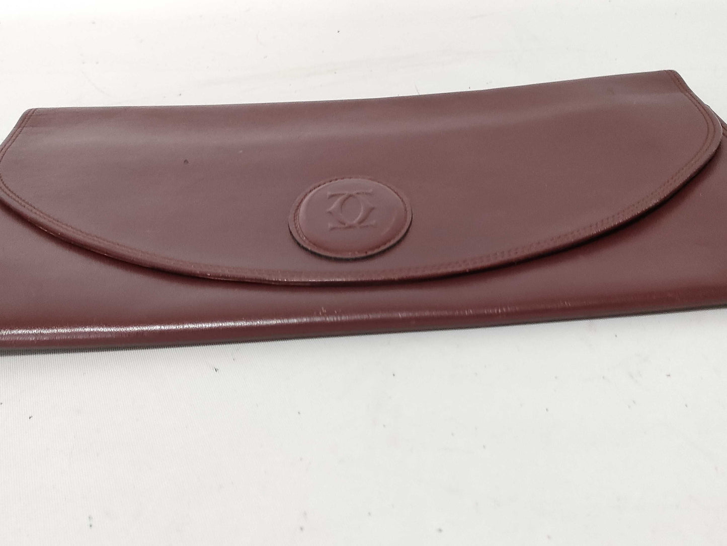 Cartier Must Cartier Leather Clutch Bag Bordeaux Clutch Bag