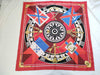 HERMES Carre 90 SEXTANTS Sextant Silk Scarf Red Other Accessories