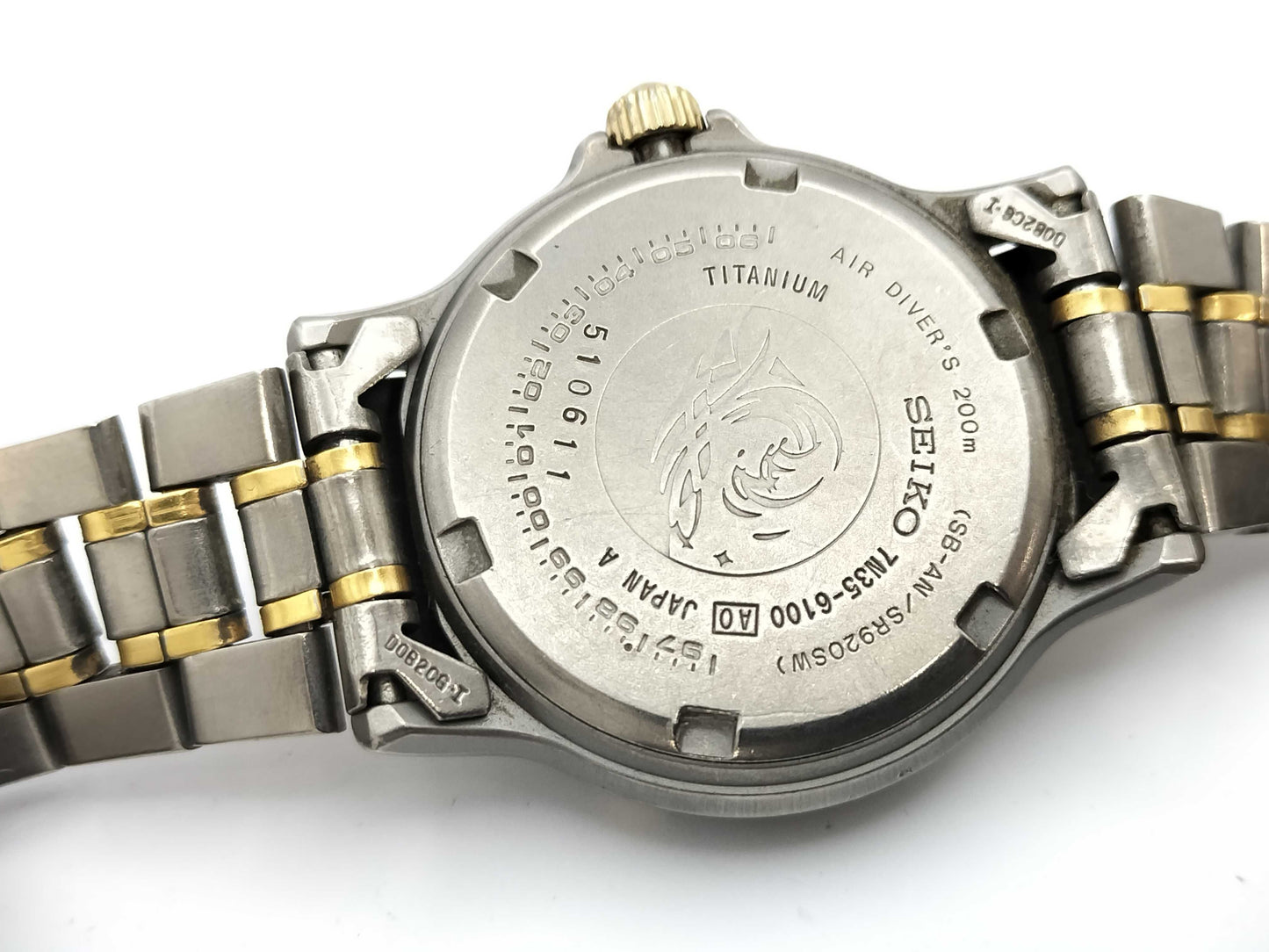SEIKO Scuba 7N35-6100 510611 Quartz Gold Dial Boys' Watch