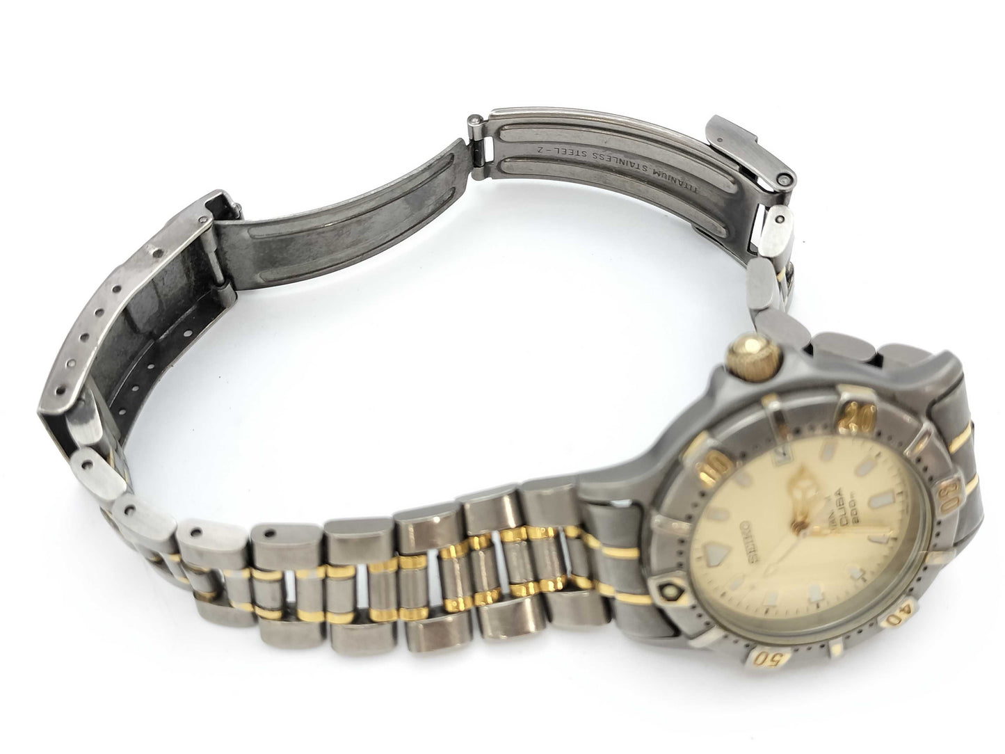 SEIKO Scuba 7N35-6100 510611 Quartz Gold Dial Boys' Watch