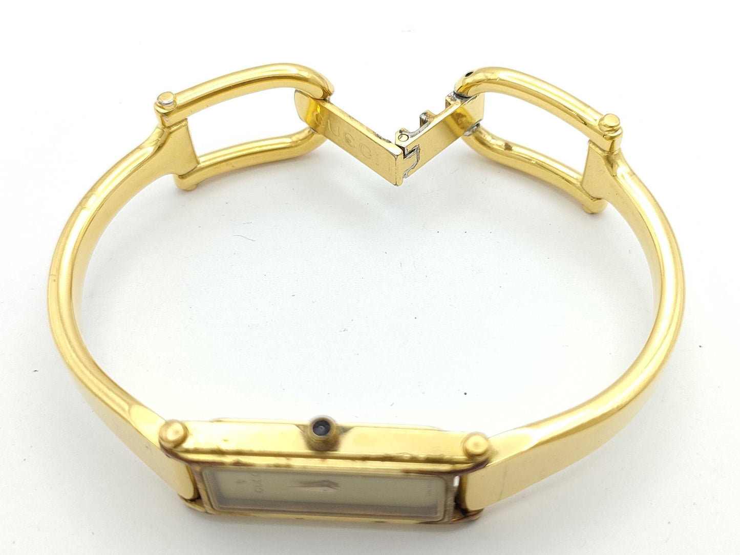 GUCCI 1500L 0636046 Quartz Gold Dial Women's Watch
