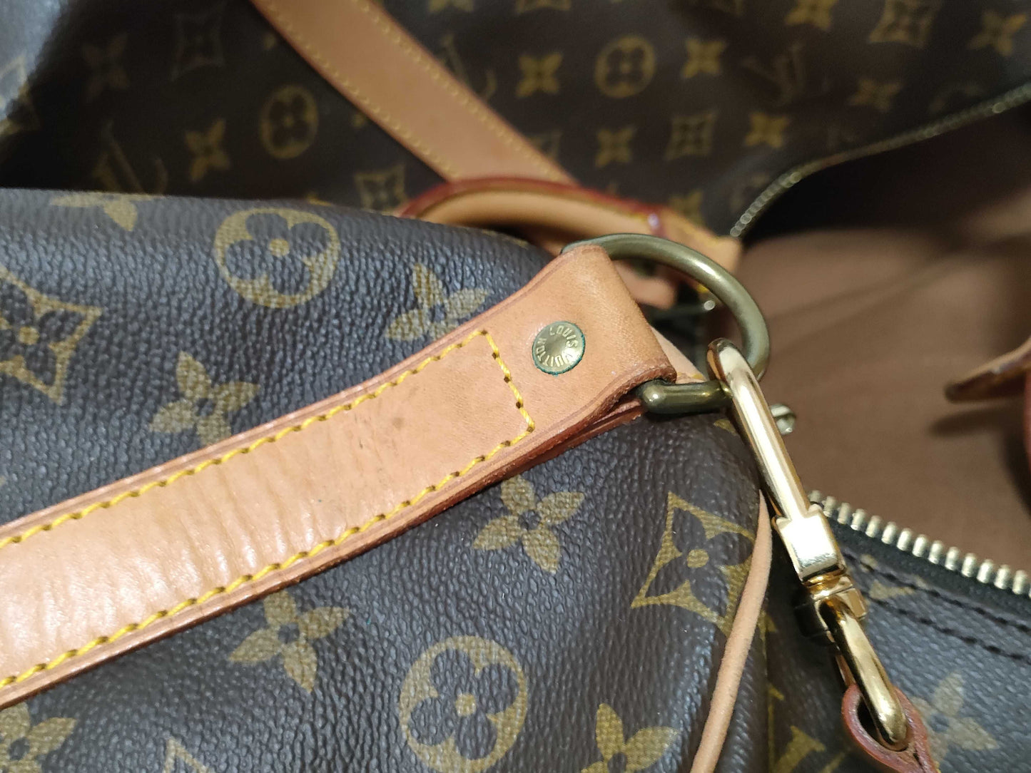 LOUIS VUITTON M41414 Monogram LV Monogram Keepall Bandouliere 55 M41414 SP1910 Boston Bag
