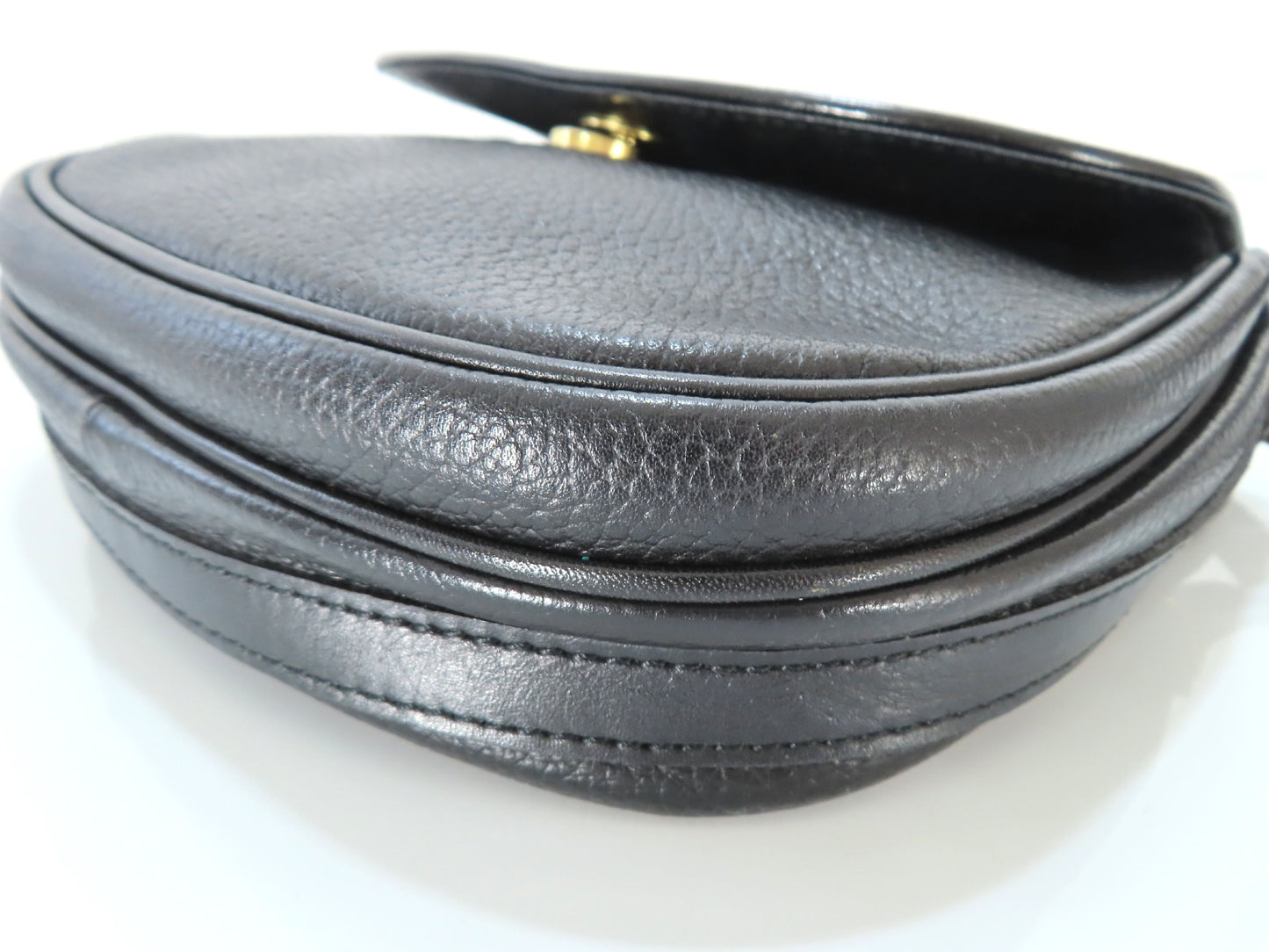 Burberrys Leather Shoulder Bag Black Shoulder Bag