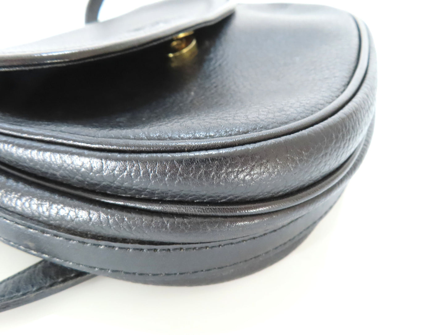 Burberrys Leather Shoulder Bag Black Shoulder Bag