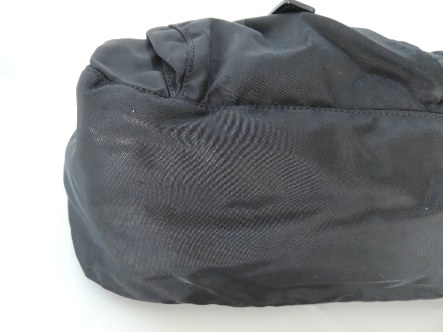 PRADA Prada Tessuto Shoulder Bag with Triangle Logo Plate, Black