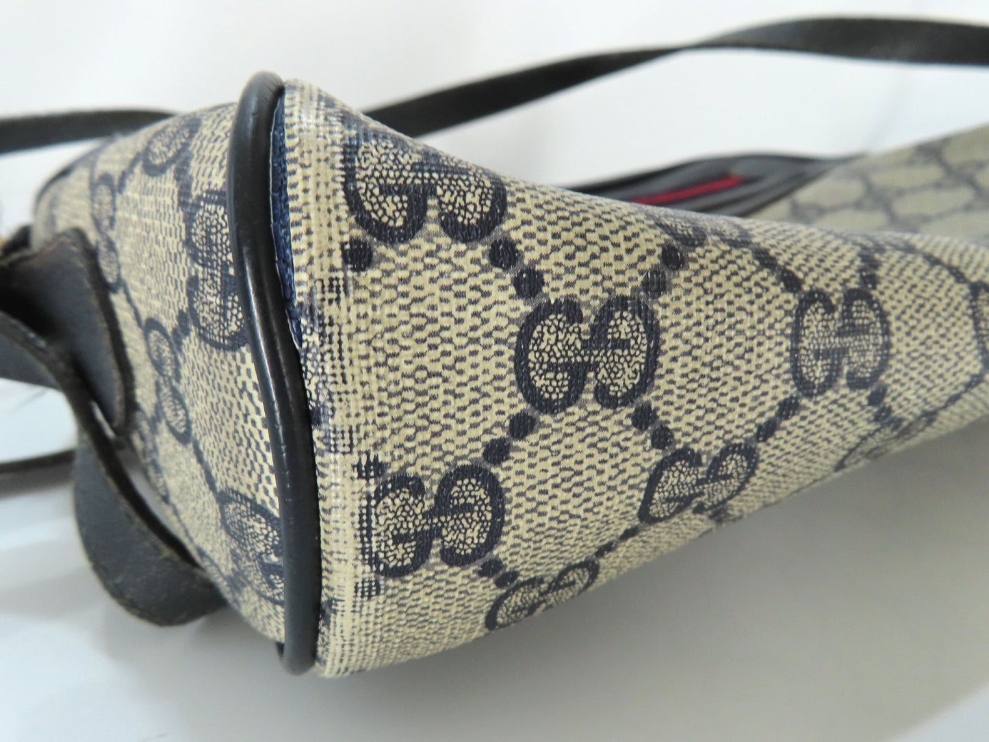 GUCCI Sherry Line GG Supreme Shoulder Bag 56.02.088 Navy Shoulder Bag